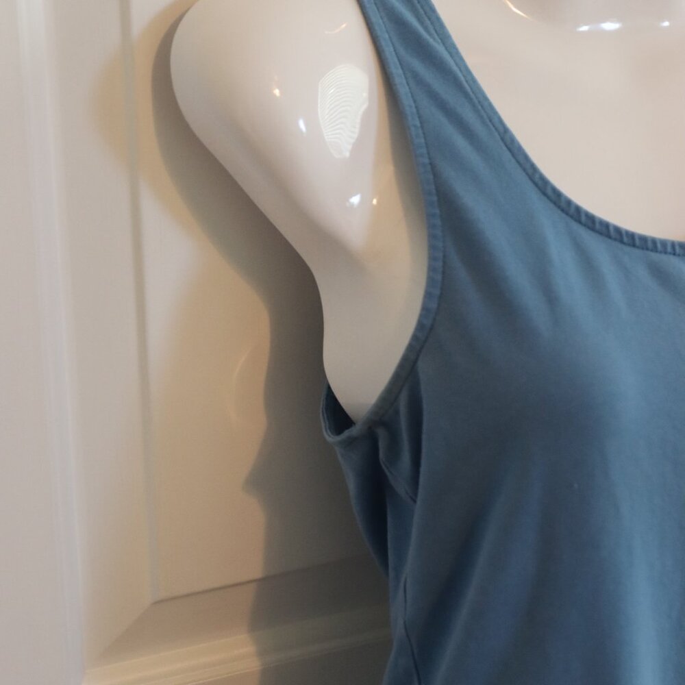 J. Jill Small Perfect Tank Light Blue Cotton Spandex Blend Layering Casual - Picture 9 of 10